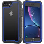 Wholesale iPhone SE2020 / 8 / 7 / 6S Clear Dual Defense Case (Blue)